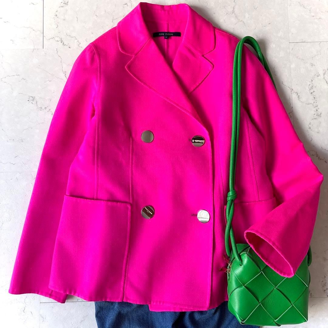 SOFIE D'HOORE Wool Double Tailored Jacket Pink 36 - image 1
