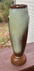 FRANKOMA POTTERY VASE 43 BROWN AND GREEN ART DECO ARTS AND CRAFTS STYLE 8”