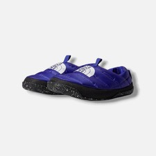 The North Face Mens Blue Black Nuptse Down Slipper Mule Shoe Size 12