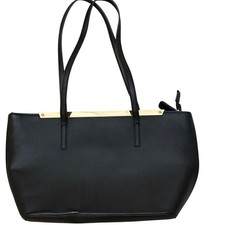 Borsa tote Aldo nera in ecopelle bordo oro sul davanti - misura media