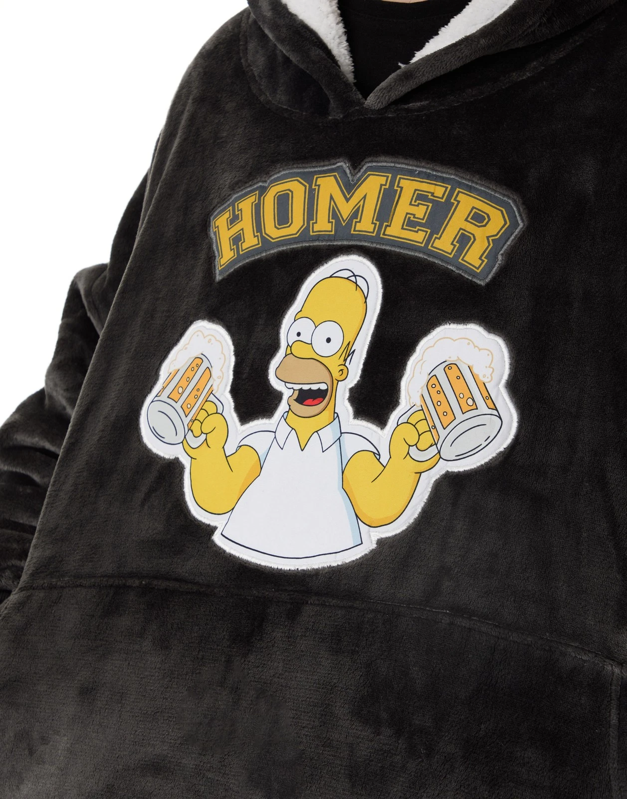 The Simpsons Black Homer Blanket Hoodie Men