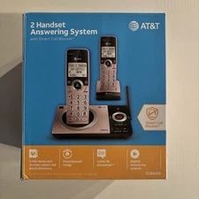 AT&T 2 Handset Phone  Answering System  Smart Call Blocker CL82229 NEW