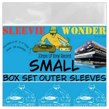 SMALL Box Set Sleeves (x5) 4mil Strong No Flap - Fits 3/8-3/4" Thick - 33rpm LP
