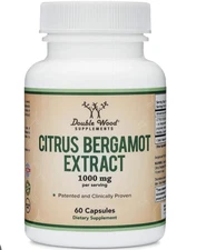 Double Wood Citrus Bergamot Extract  1000mg 60 Capsules Exp. 12/2026 SEALED