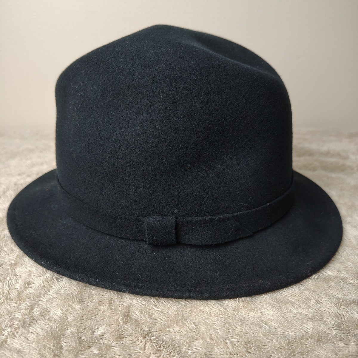 VINTAGE COUNTRY GENTLEMAN Fedora Hat Adult M Black Lite Felt  display picture 2