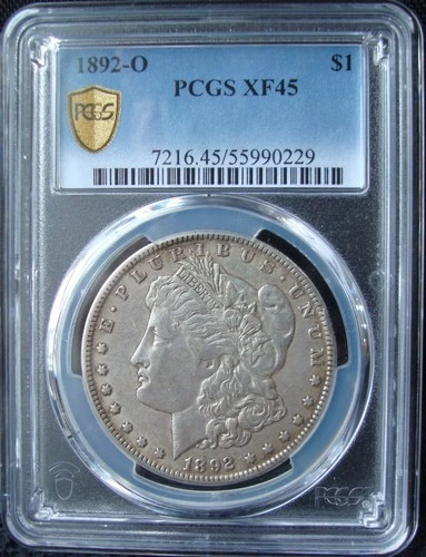 1892-O Morgan Silver Dollar - PCGS XF 45 - Gold Shield