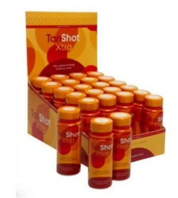 24 x Tan Shot Xtra Tan & Beauty Drink mit CoQ10, Beta Carotin & Vitaminen