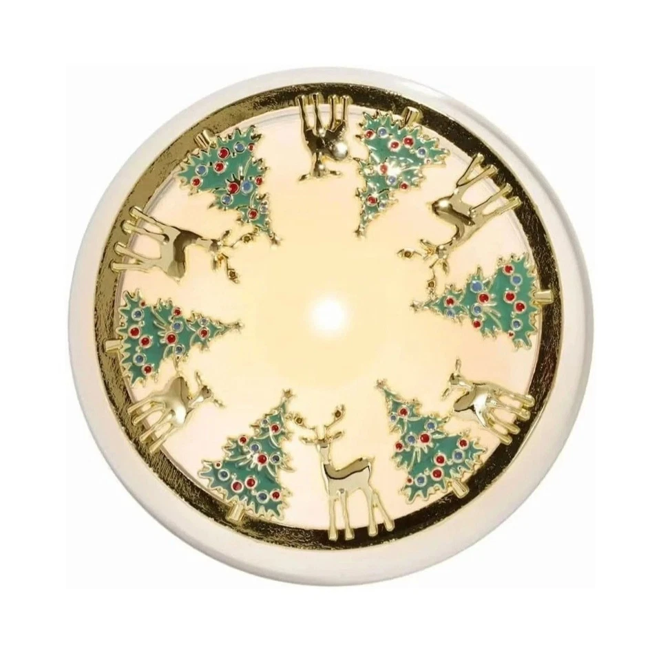 YANKEE СВЕЧА ILLUMA КРЫШКА ЗИМНИЙ ЗОЛОТОЙ ОЛЕНЬ РОЖДЕСТВЕНСКАЯ ЕЛКА!!️БЕСПЛАТНАЯ ДОСТАВКА В ТОТ ЖЕ ДЕНЬ - Изображение 2 из 4