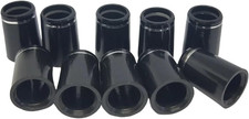 10Pcs Size .370 Custom Black Golf Iron Ferrules with Single Silver Ring for Most