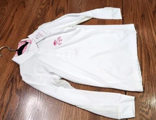 Belle & Bow, New, long sleeve show shirt, white/pink, girls 8, MSRP $80 kids
