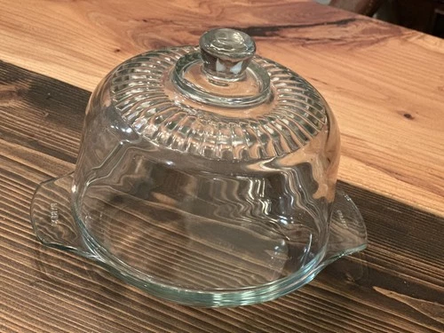 🧁🧀 Vintage Pyrex-England Cloche & Plate