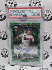 2024 Topps Chrome Sapphire WYATT LANGFORD RC 64/99 Green #USAWL PSA 10 Auto 10