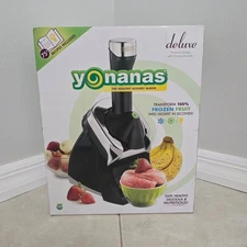 NEW IN BOX! Yonanas Deluxe Non-Dairy Frozen Fruit Soft Serve Dessert Maker NIB