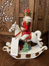 Rocking Horse King Figure Christmas Nutcracker 10 inch Figurine 10x9x3 Resin NEW