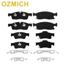 Front Rear Ceramic Brake Pads For 2011-2016 Jeep Grand Cherokee Dodge Durango