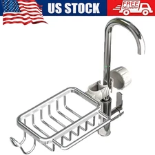 Drain Rack Storage Holder Shelf-Kitchen For Sink Faucet Sponge Soap Bathroom NEW