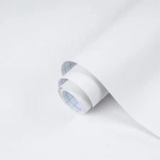 17.7x118 Inch Peel and Stick Wallpaper White Vinyl Renter Friendly Countertop