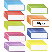 81Pcs Magnetic Dry Erase Labels,3.1x1.2Inch 3.1 x 1.2 inches, Multicolor
