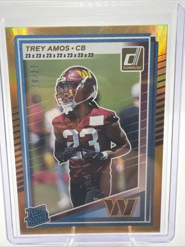 2025 Panini Trey Amos Jersey Number (/23) (Raw)