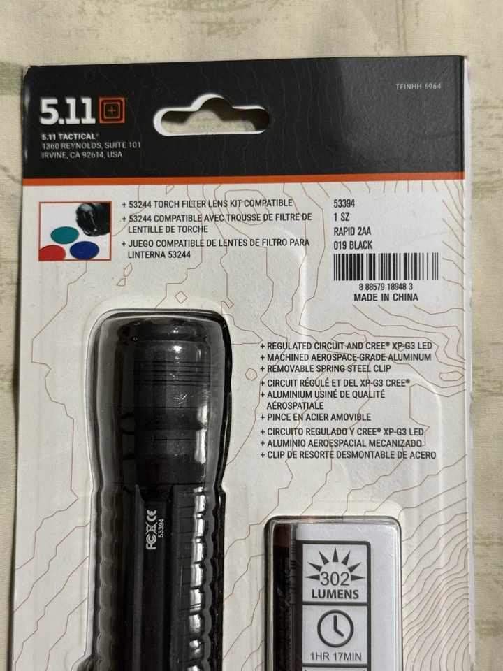 Linterna rápida táctica 5.11 2AA luz táctica artículo 53394 Foto 3 de 4