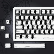 Retro Anime PBT Keycaps-Cherry Key Cap, Manga Japanese Theme Keycaps 60 65 75 10