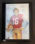 Joe Montana Signed 11x14 Art Print Dual Auto Terry Smith BAS Witnessed LTD 21