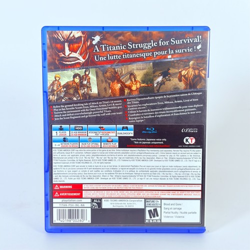 Attack on Titan (Sony PlayStation 4 PS4, 2016) - Picture 2 of 4