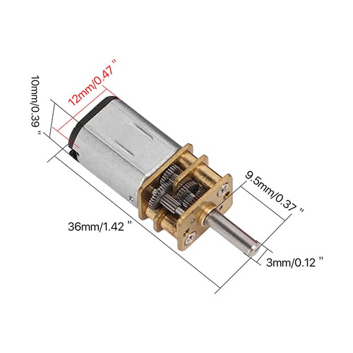 N20 Mini Reduzier Motor Langsames Metallgetriebe für 1/35 Orlandoo Hunter RC Car - Bild 3 von 12