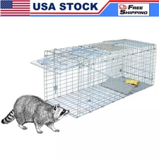 Live Animal Trap Extra Large Rodent Cage Garden Rabbit Raccoon Cat 24"X8"X 7.5"