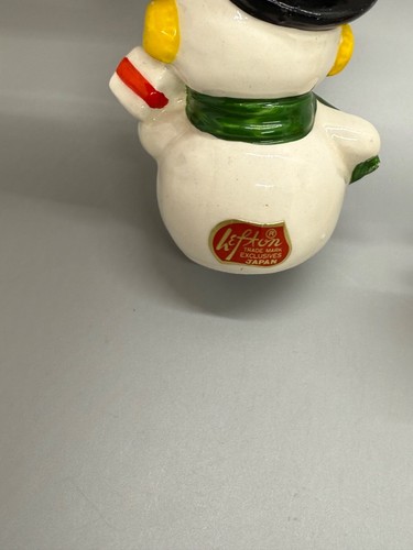 Vintage Lefton Giappone Pupazzo di Neve Sale Pepe Shaker Natale Kitschy - Foto 5 di 14