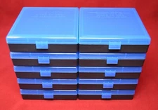 10 x AMMO BOXES BLUE 100 Round 40 S&W / 45 ACP - FREE SHIPPING