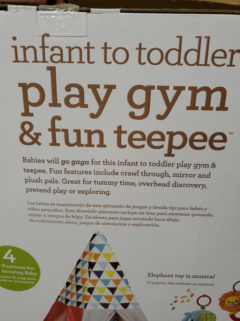 infantino go gaga play gym & fun teepee