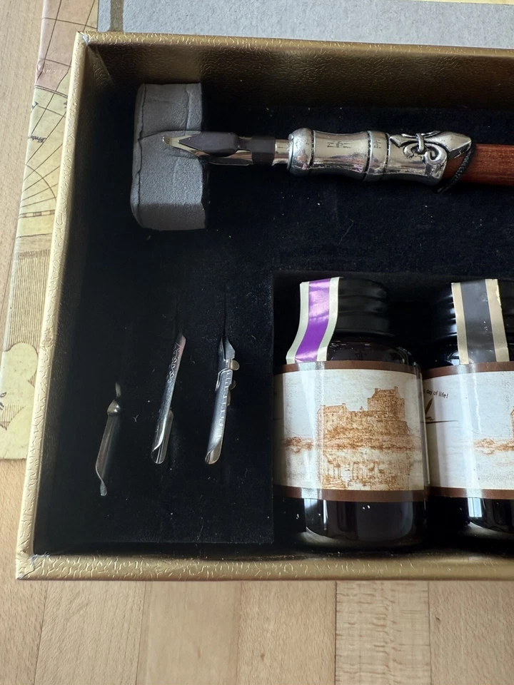 Juego de bolígrafos de caligrafía vidrio madera inmersión colección de escritura GC-OTROS (sello roto 1) Foto 4 de 4