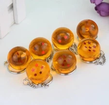 3 PCS New Dragon Ball Z Star Balls For Keychain Charm Pendant Crystal Figure Toy