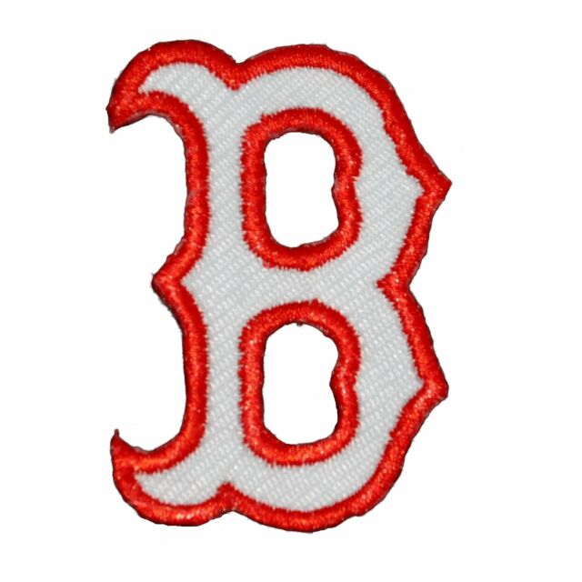 Boston Red Sox Small Letter B Hat Logo Embroidered Iron on Patch 2