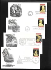 US FDC 1989-90 Branches of Government 4 Covers by Artcraft Bicentennial |