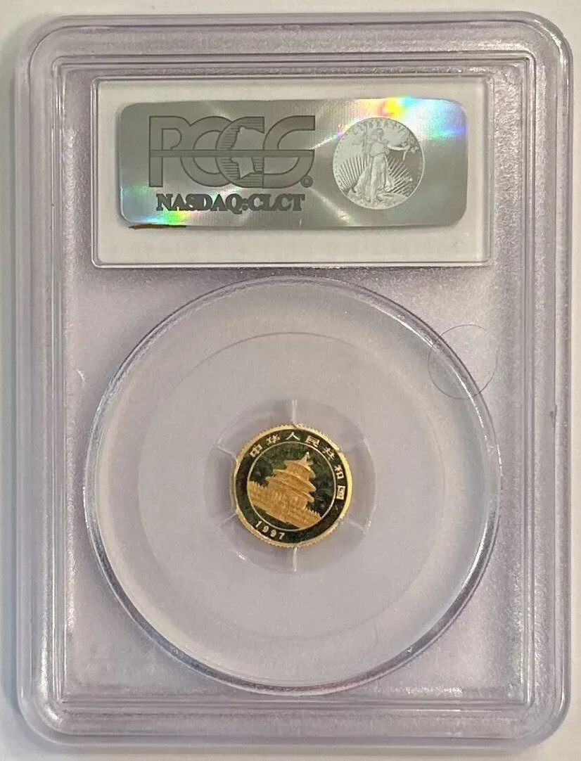 1997 5 Yuan China 1/20 Oz Gold Bullion Panda Coin • MS69