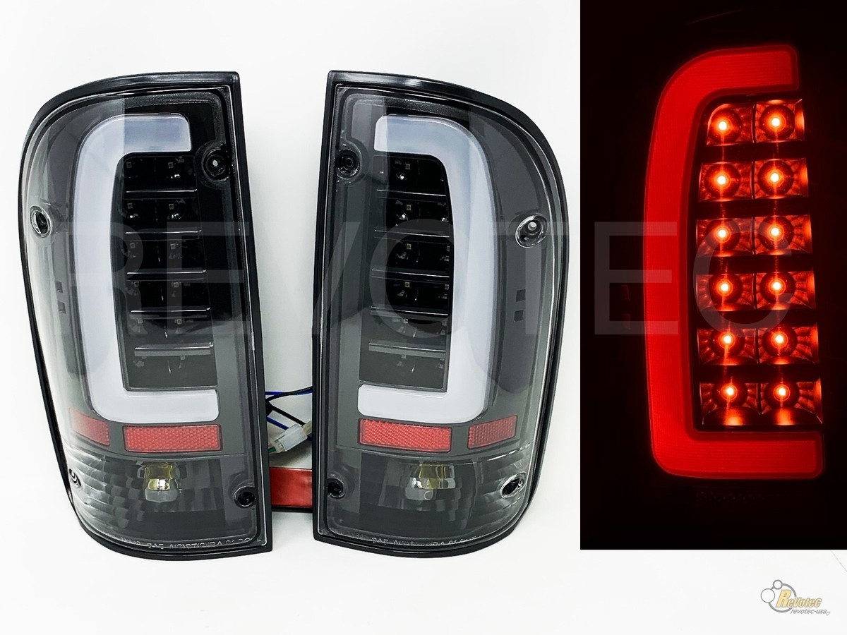 Black LED Tail Lights Lamps 1 Pair For 95-00 Toyota Tacoma Pickup