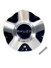 Akuza 848 Black Machined Wheel Rim Center Cap Emr0848-car-al 1820 Bolt