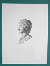 AGRIPPINA Born 14 BC General Germanicus Wife Roman Empire - 1893 Antique Print