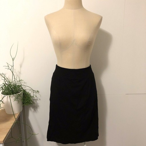 SUSSAN Skirt 8 Black Work Stretch High Waisted Knee Length Business Office