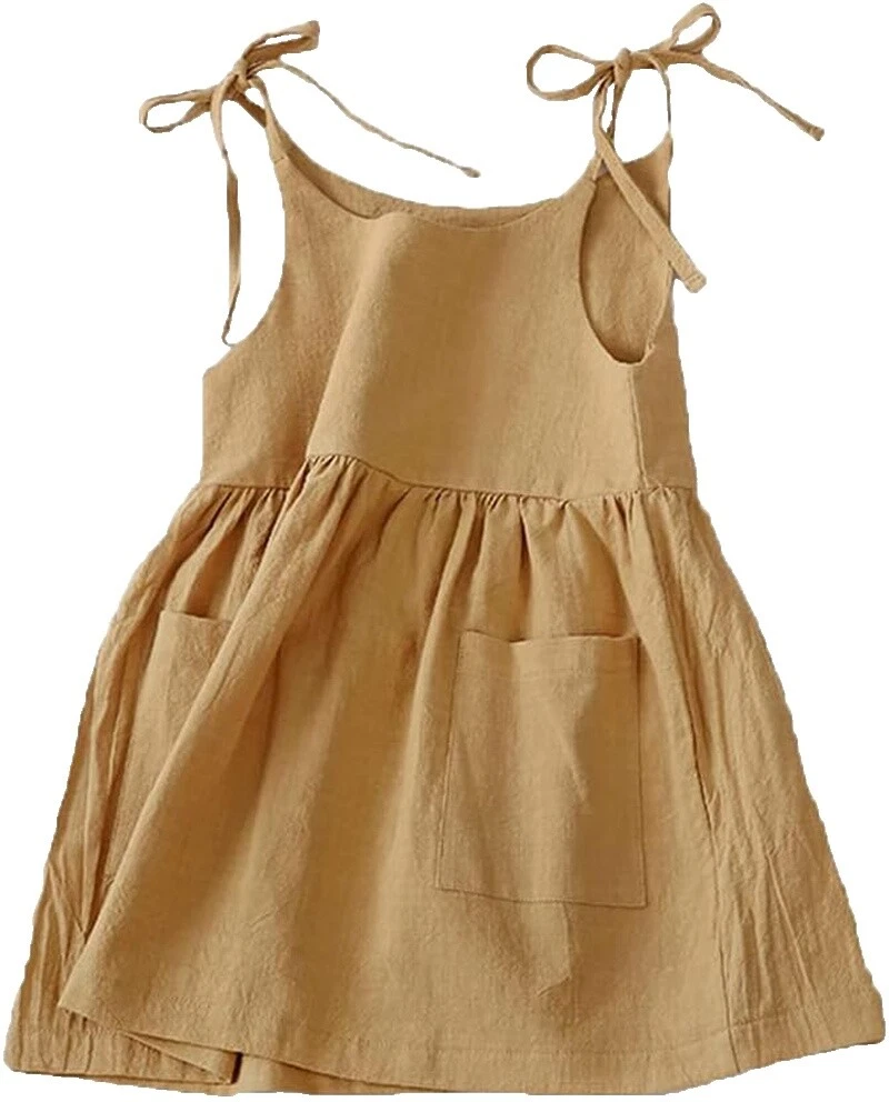 Linen Casual Dresses for Girls