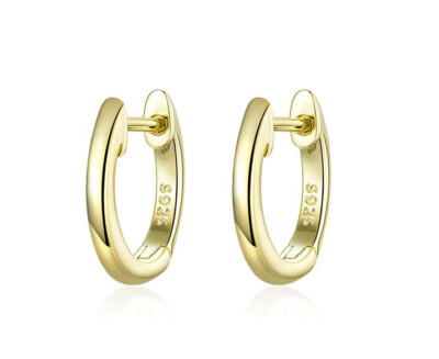 Creole Earrings Earrings Gold Plated Yellow Gold 925 Silver Women Women Genuine Schm