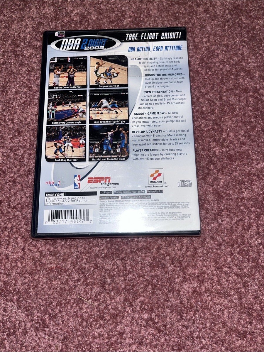 ESPN NBA 2Night 2002 (Sony PlayStation 2, 2002) for sale