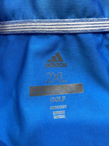 ADIDAS Mens Ultimate 365 NWT UPF Protection Blue GOLF Polo Sport Shirt Sz 2XL - Picture 5 of 8
