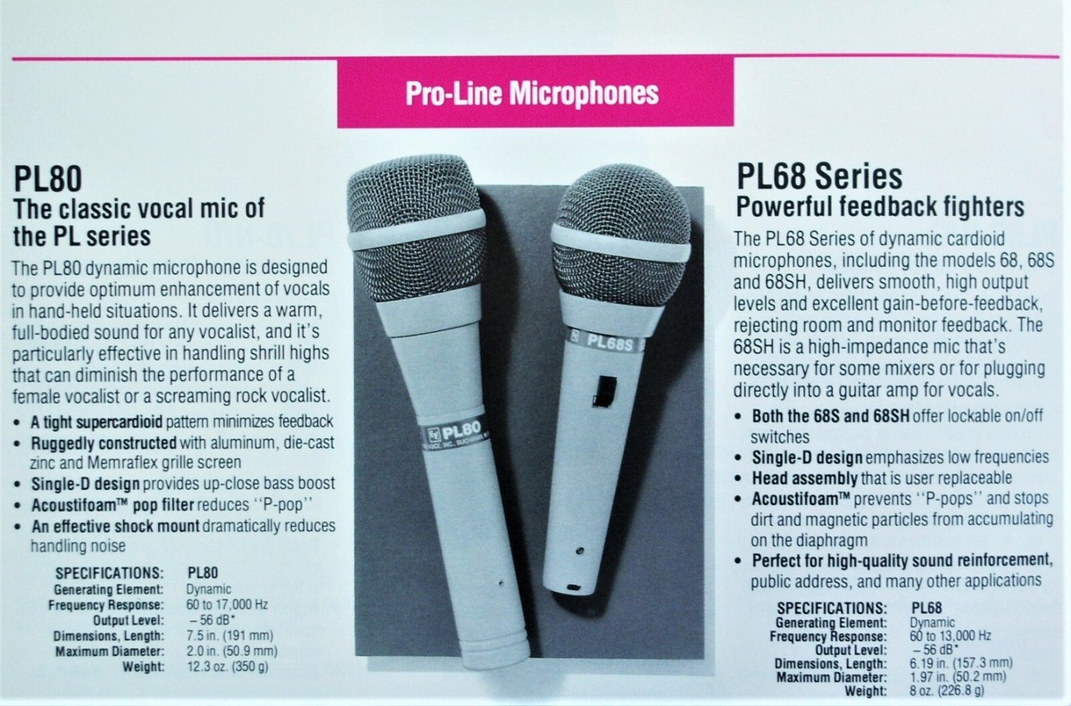 Vintage 1980s Electro Voice PL80 dynamic cardioid microphone Vintage 1980s Electro Voice PL80 dynamic cardioid microphone