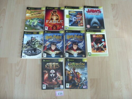 Microsoft Xbox Original Video Game Manuals, Inserts & Box Art