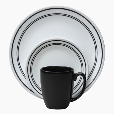 Vintage Corelle Classic Cafe Black Add-on/Replacement Dinnerware (See Selection)