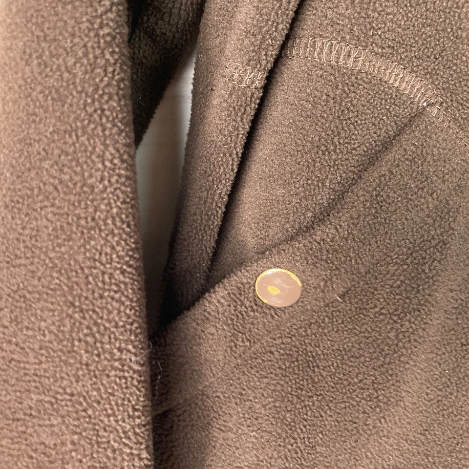 Snozu Jacket Womens Medium Brown Full Zip Fleece Pockets Solid Knit Collar - Imagem 4 de 4