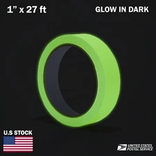 1 inch x 27 Feet Luminous Glow in the Dark Tape Green Glowing Safety Sticker